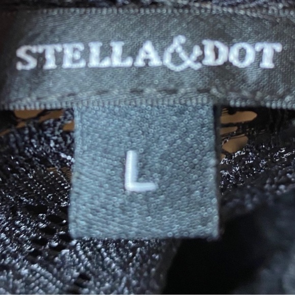Stella & Dot Julianna black Lace Top Size L - Picture 6 of 8